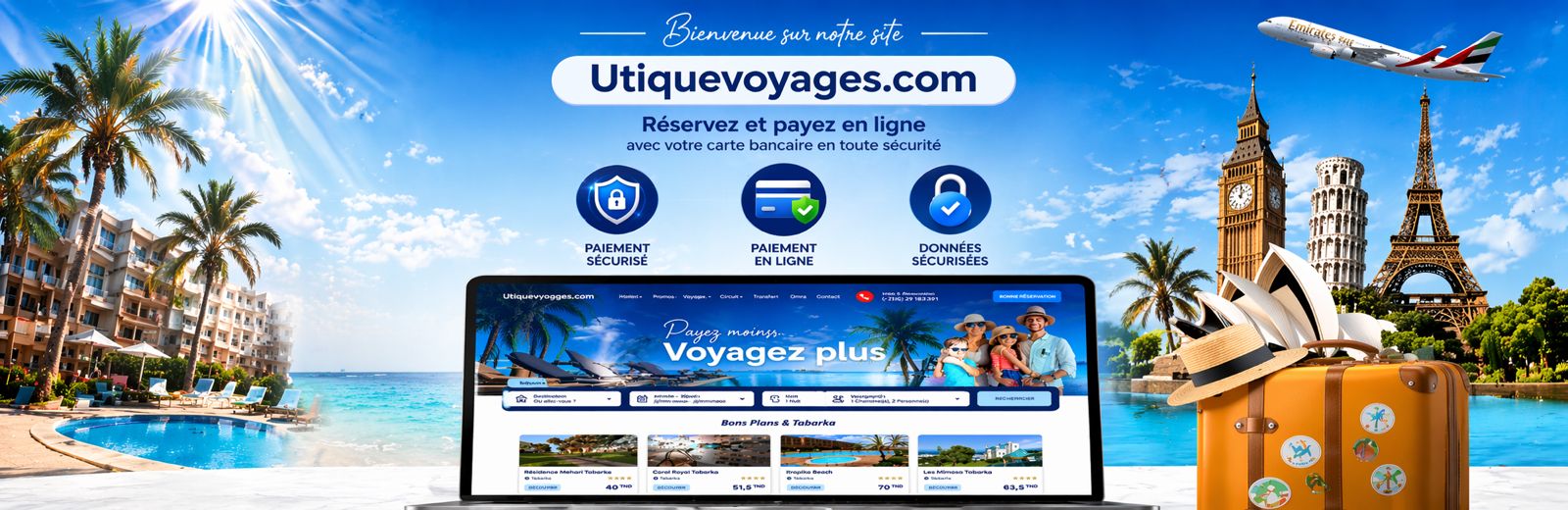 paiement en ligne hotel tunisie confirmation carte bancaire&nbsp;